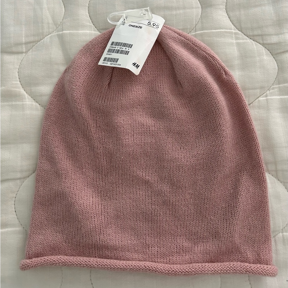 H&M Dusty Pink Knit Hat, NWT